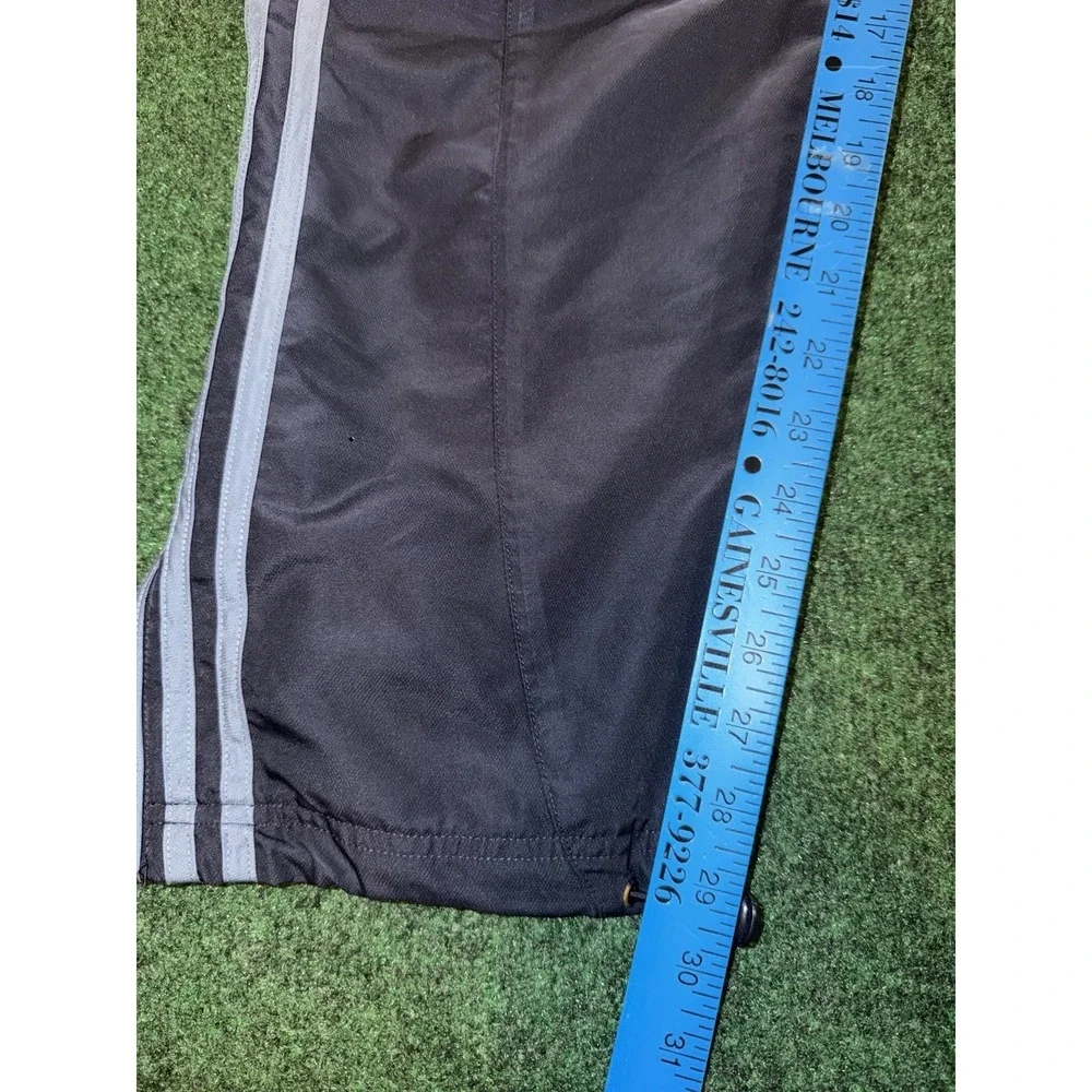 Adidas Vintage Navy Blue Windbreaker Track Pants Mens XL 3 Stripe Jogger